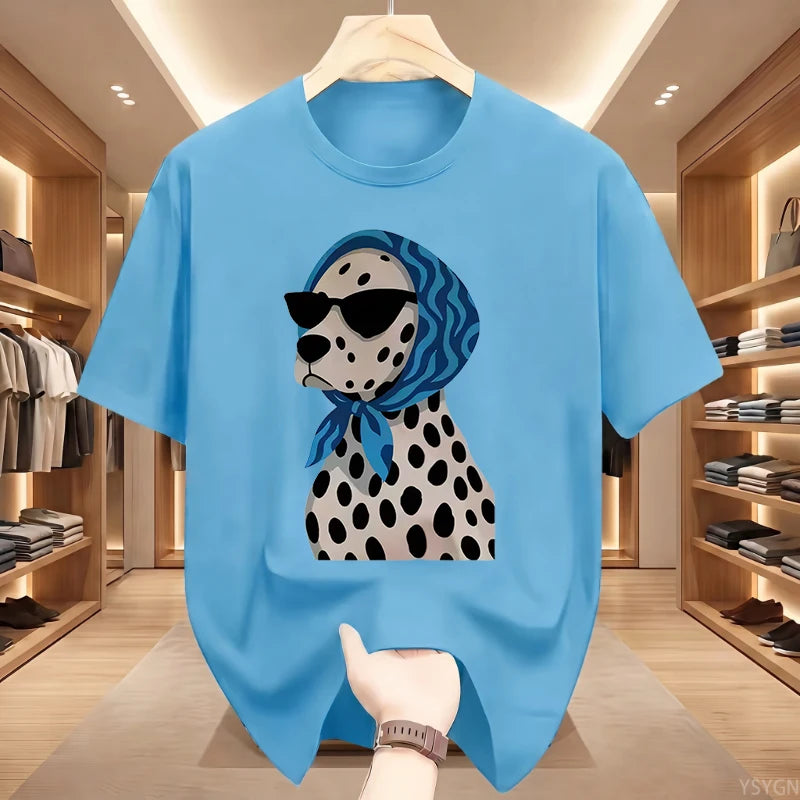 Summer Retro Dalmatian Print T-Shirt