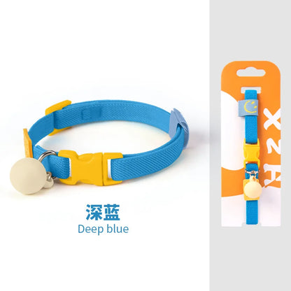 Colorful Adjustable Pet Collar with Bell