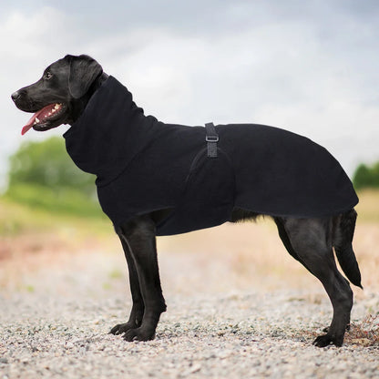 High-Neck Dog Coat with Adjustable Back Strap
