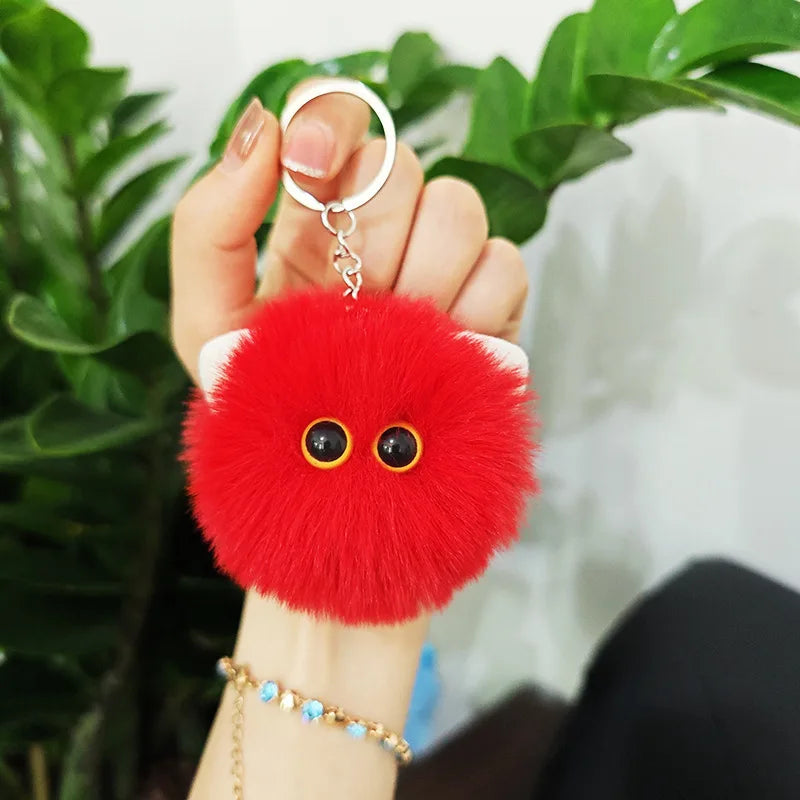 Móc khóa thiết kế bóng mèo đỏ mặt