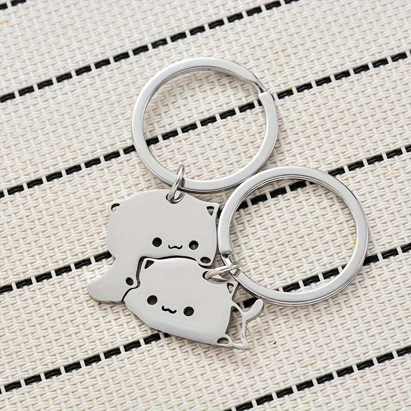 Cặp móc khóa mèo dễ thương