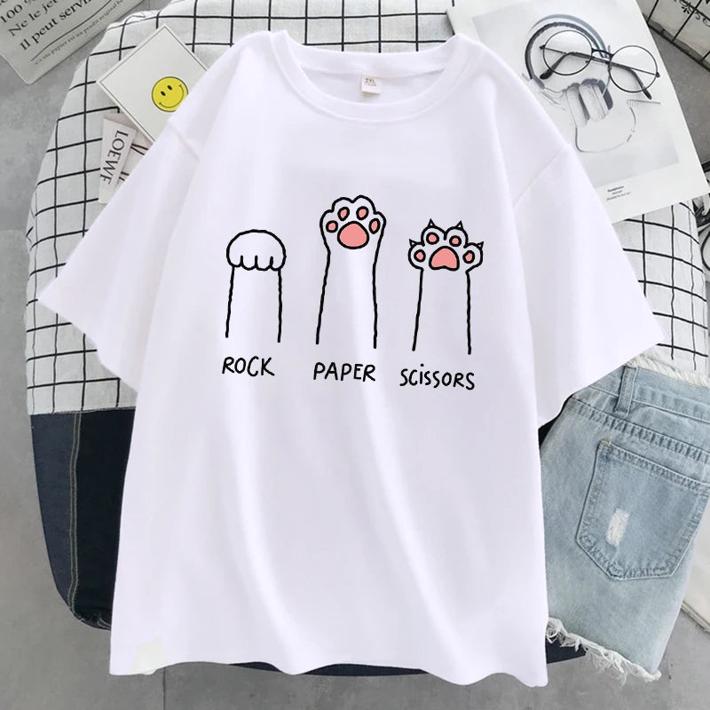 Rock Paper Scissors Funny Cat Shirt