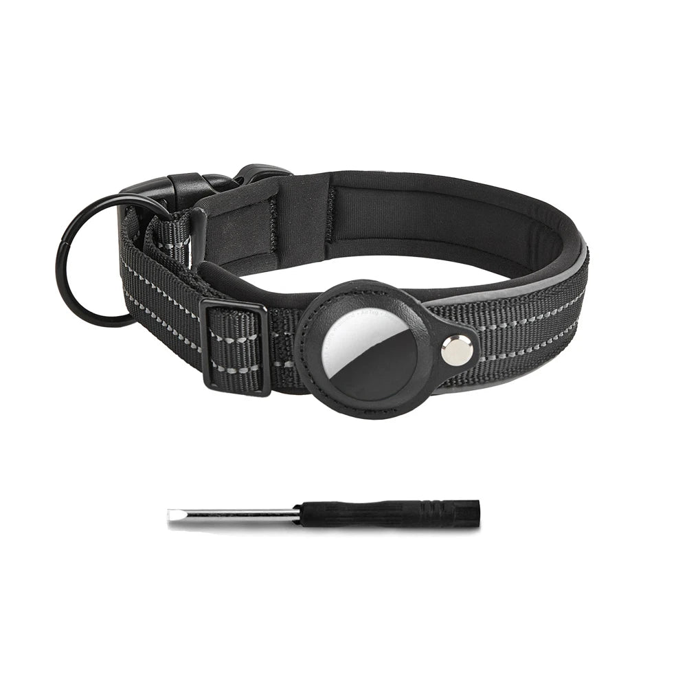 Collare per cani riflettente con supporto AirTag