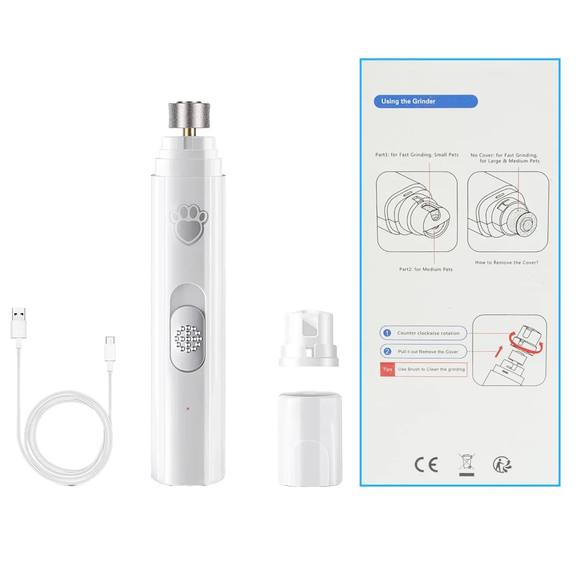 Quiet Electric Pet Nail Grinder