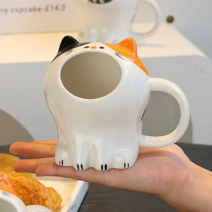 Décor en céramique de chat à grande bouche