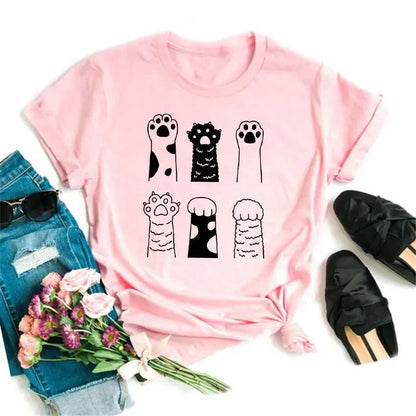 เสื้อยืดลายแมวน่ารัก
