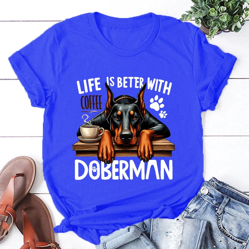 Coffee and Dobermans T-Shirts