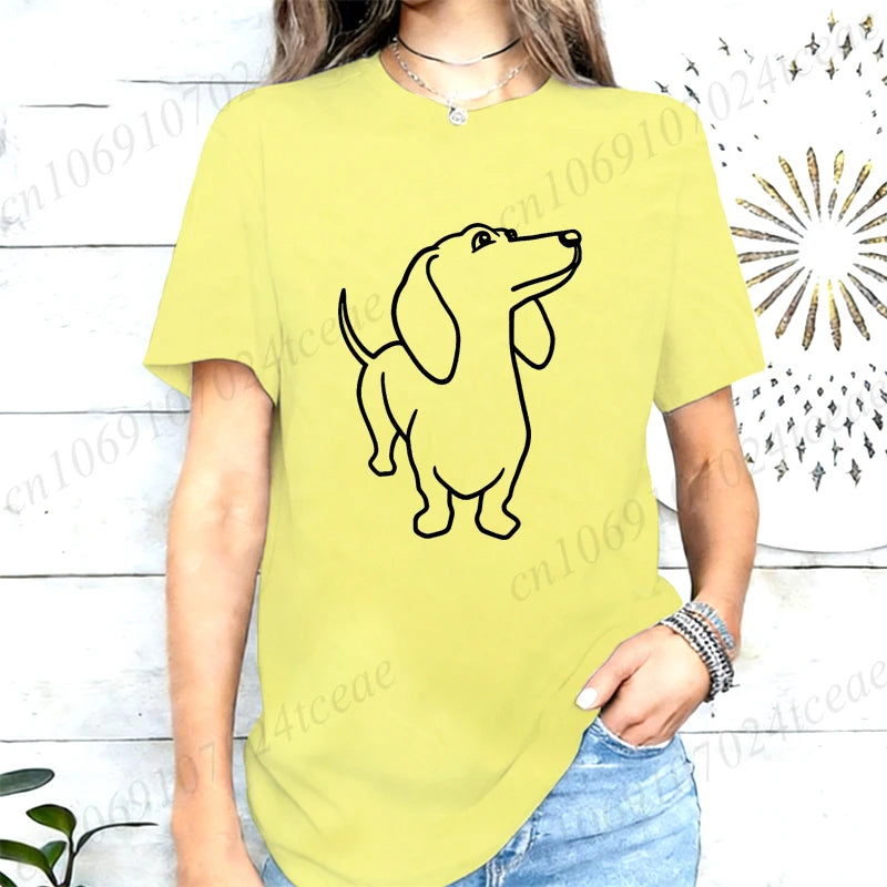 Dachshund Dog Print T-Shirt