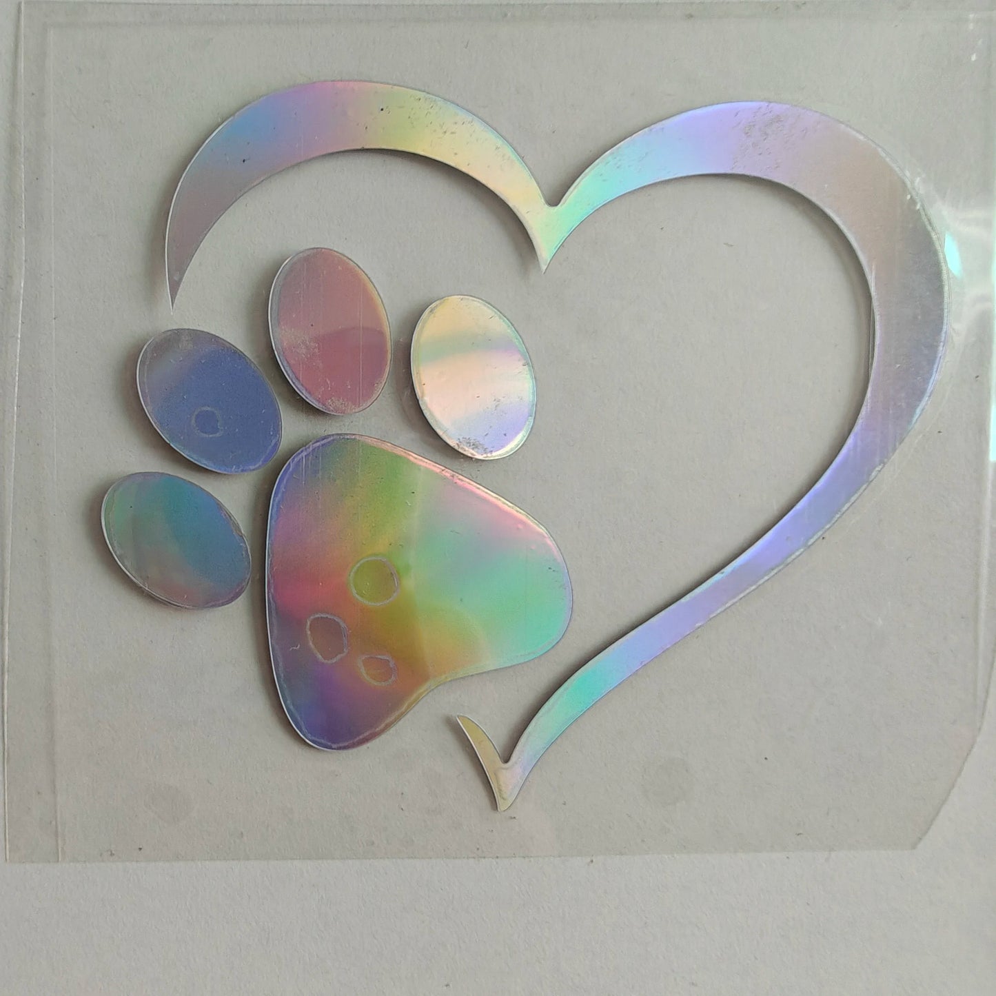 Heart Paw Print Car Decal