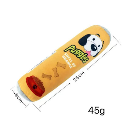 Jouet amusant pour chien en peluche en forme de collation