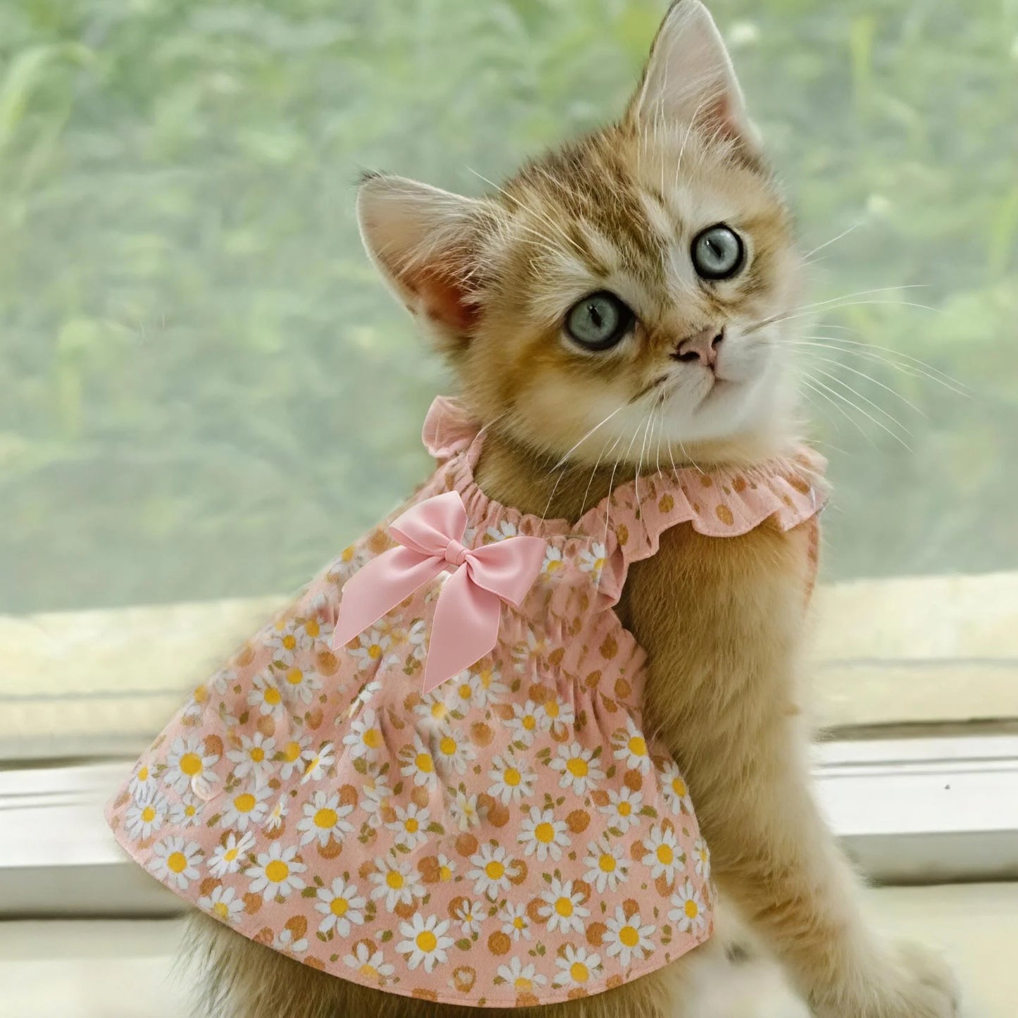 Romantic Floral Pet Dress