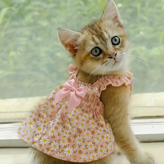 Romantic Floral Pet Dress