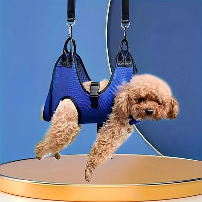 Blue Pet Grooming Hammock for Nail Care