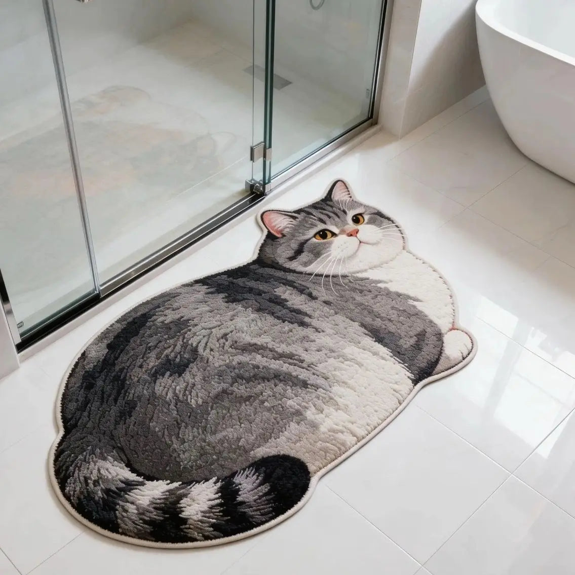 3D Cute Cat Diatomite Bath Mat