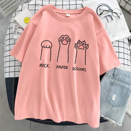 Rock Paper Scissors Funny Cat Shirt