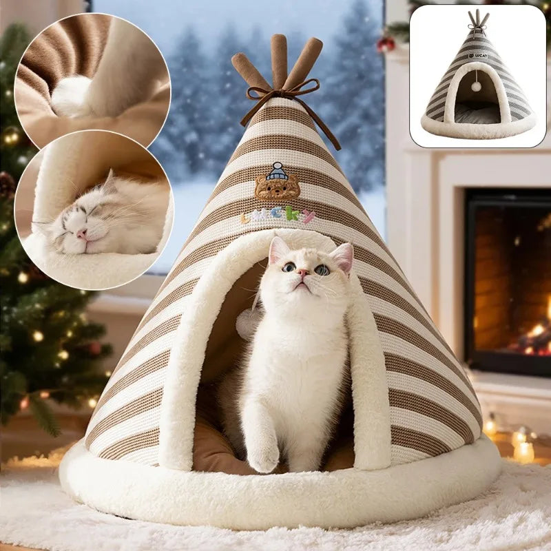 Plush Tent Cat House