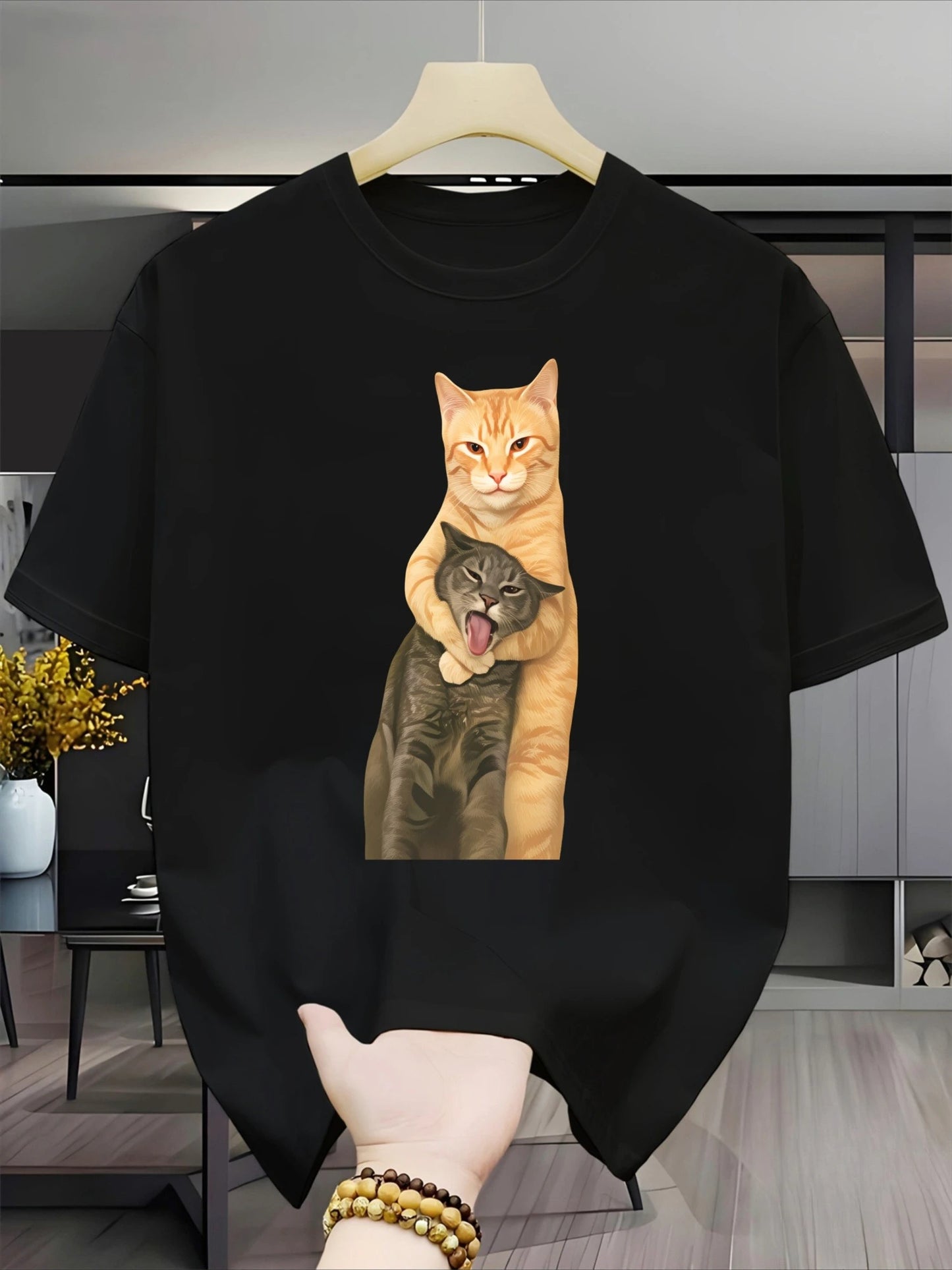 Cats Lovers Cotton T Shirt