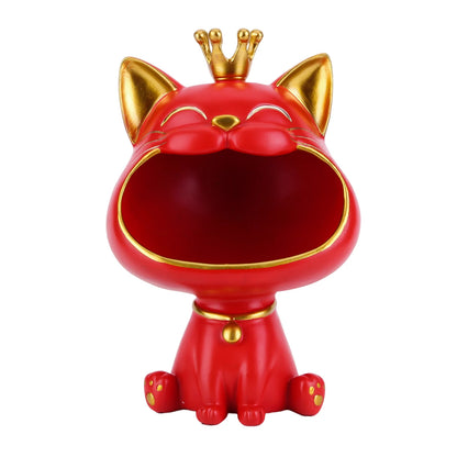 Cat Statue Desktop Storage