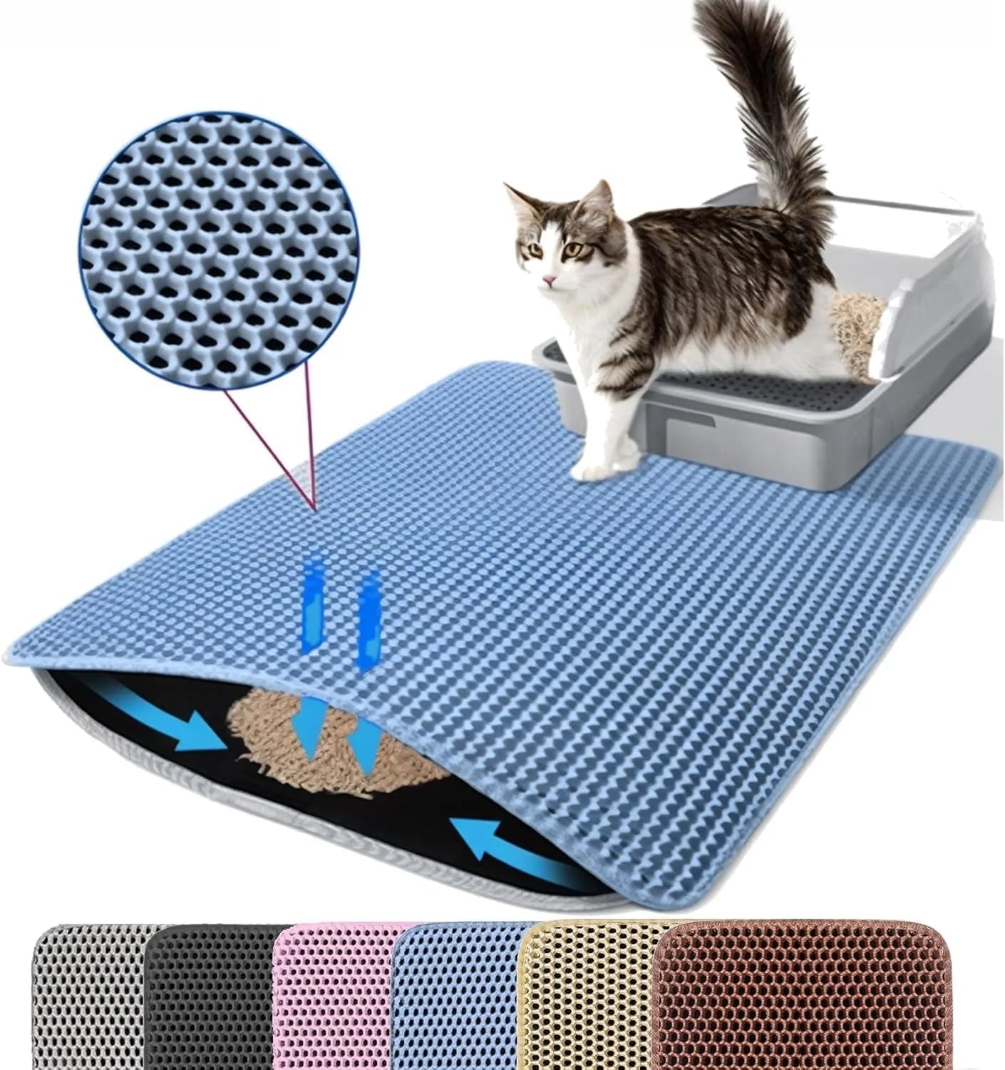 Honeycomb Double-Layer Pet Litter Mat