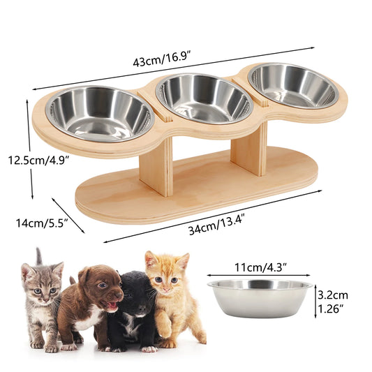 Elevated 3-in-1 Pet Feeding Station