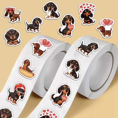 Cute Dachshund Sticker Roll