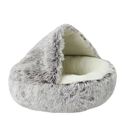 Soft Plush Pet Bed with Cover Round