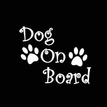 Dog On Board Car Decal