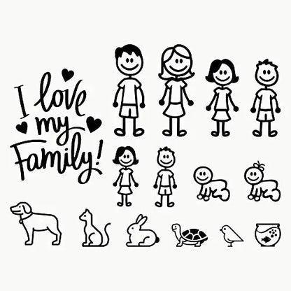 I Love My Family Decal