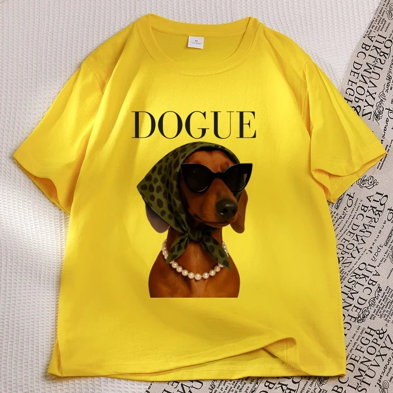 Funny Dachshund "Dogue" T-Shirt