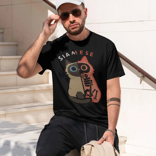 Men's Spooky Siamese Cat Graphic T-Shirt