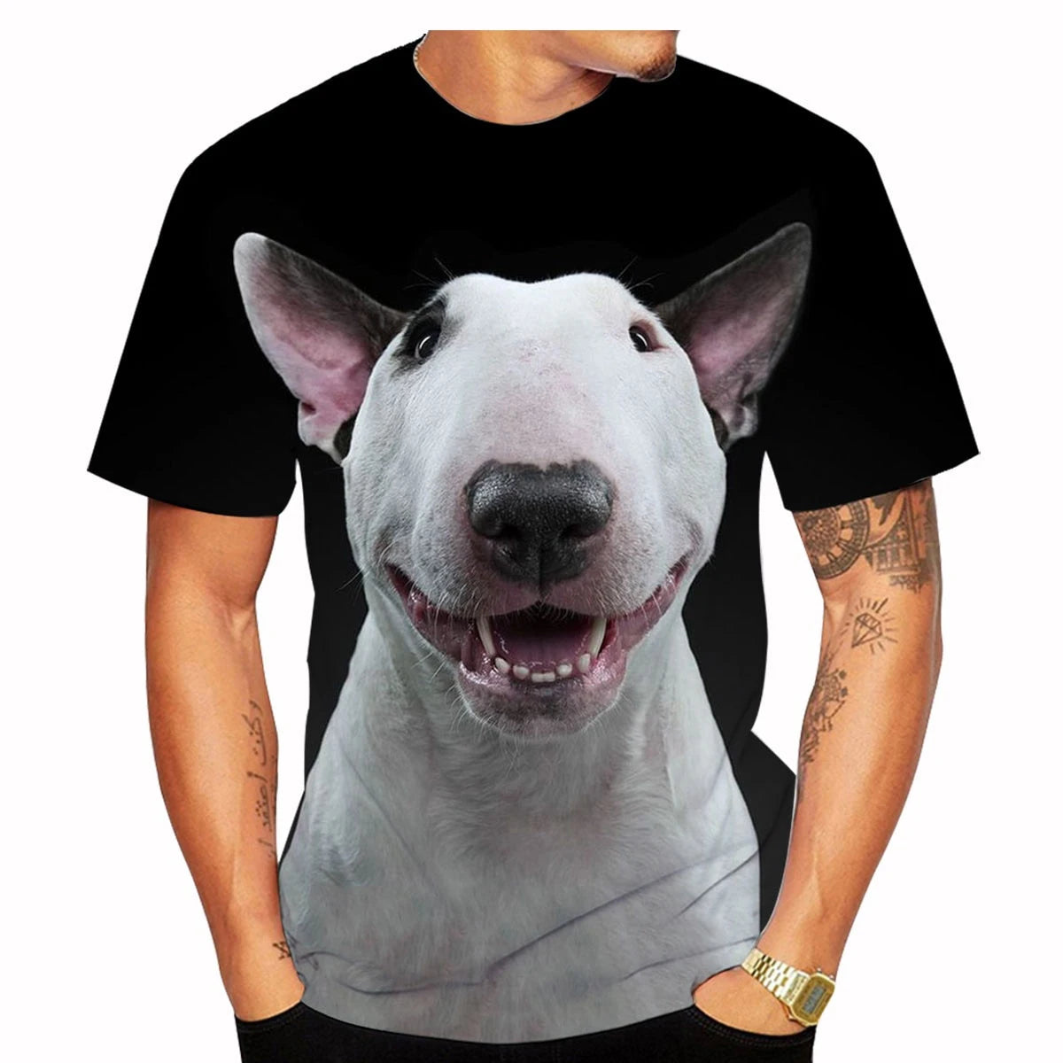 Áo thun phong cách đường phố Bull Terrier