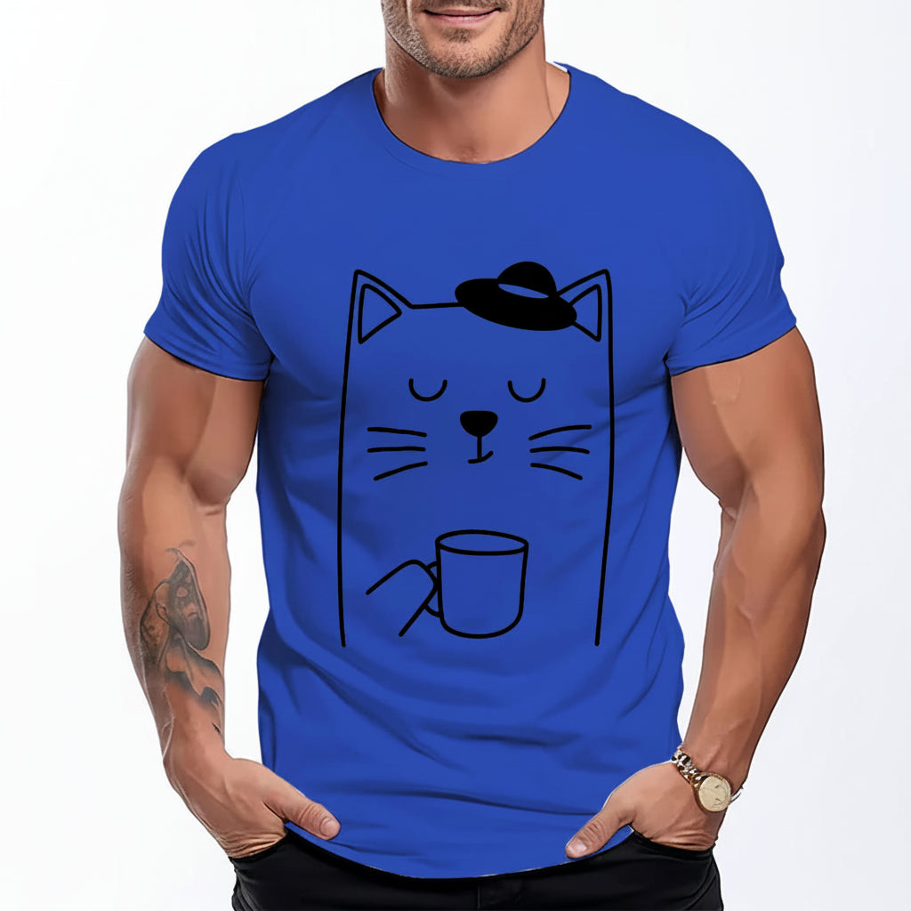 Minimalist Coffee Cat T-Shirt