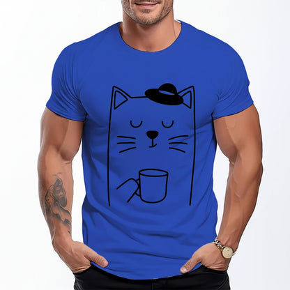 Minimalist Coffee Cat T-Shirt