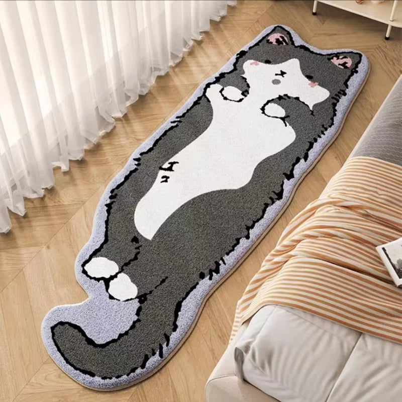 Cat Long Carpet Fluffy Bedside