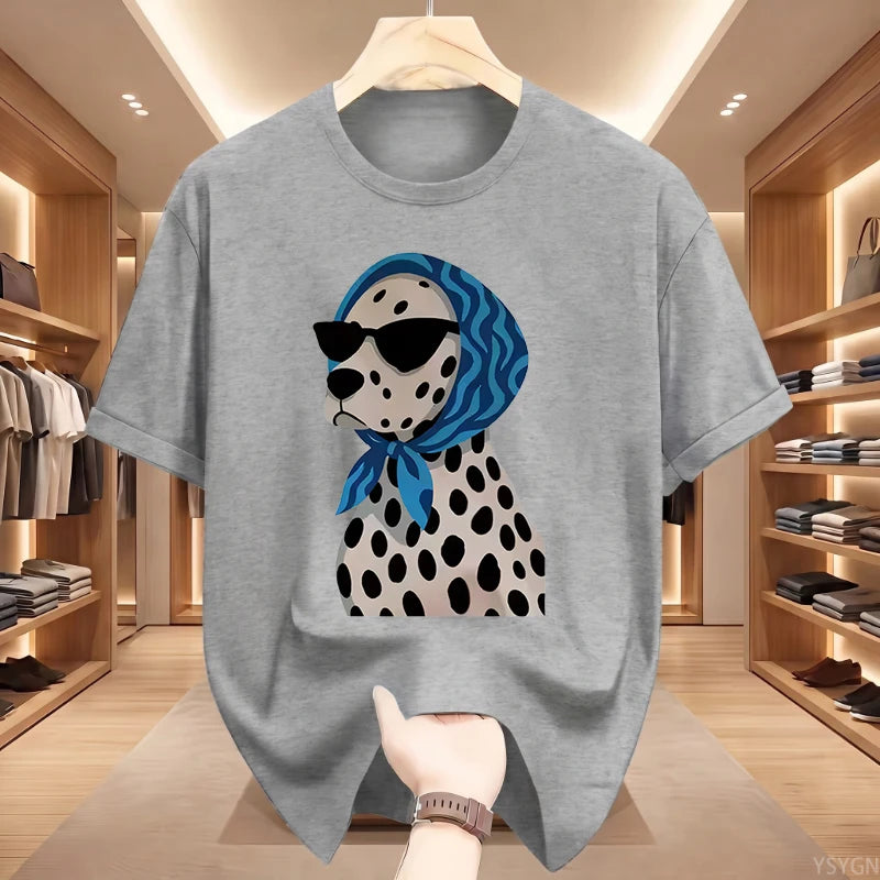 Summer Retro Dalmatian Print T-Shirt