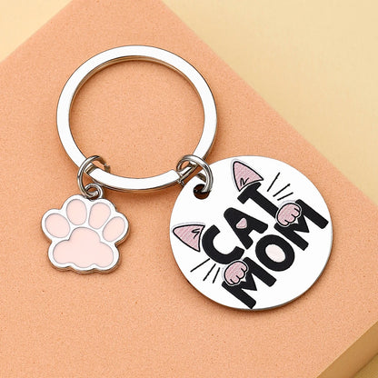 Porte-clés sur le thème de maman chat