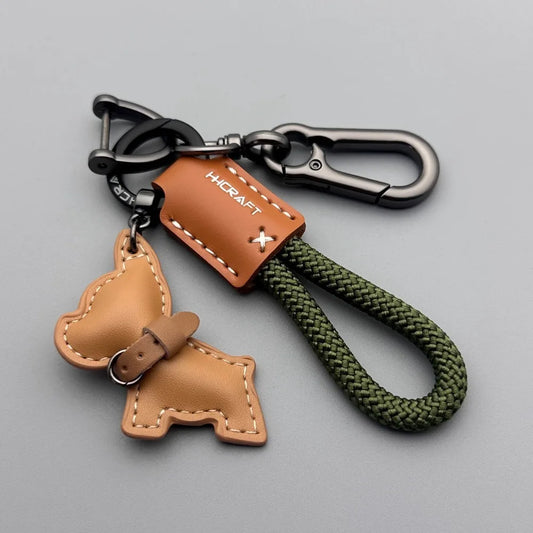 Porte-clés pour chien avec boucle en corde