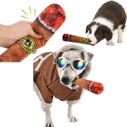 Funny Cigar Plush Dog Toy