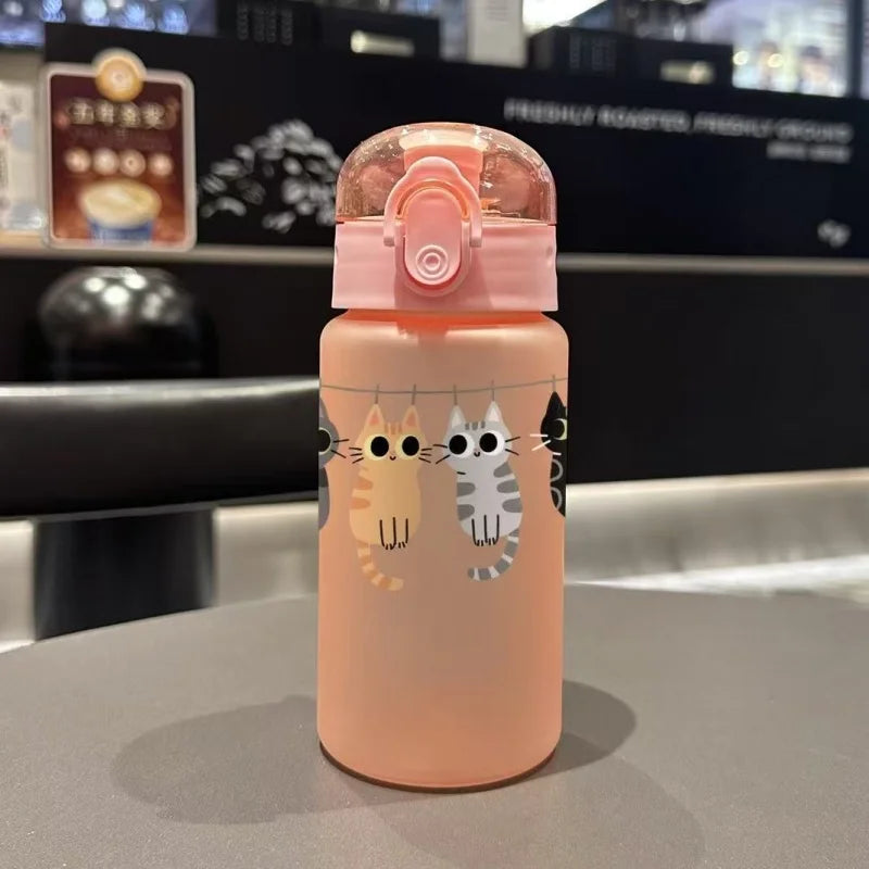 Bouteille d'eau à imprimé chat mignon