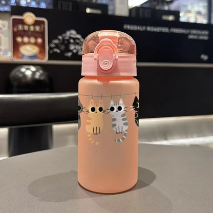 Bouteille d'eau à imprimé chat mignon