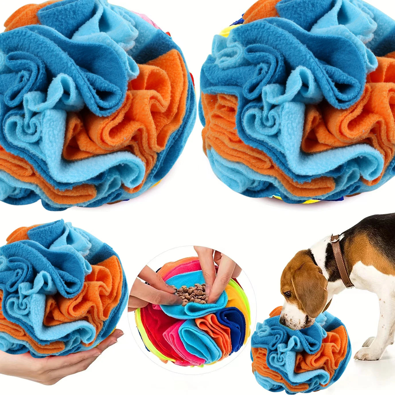 Rainbow Snuffle Ball Dog Toy