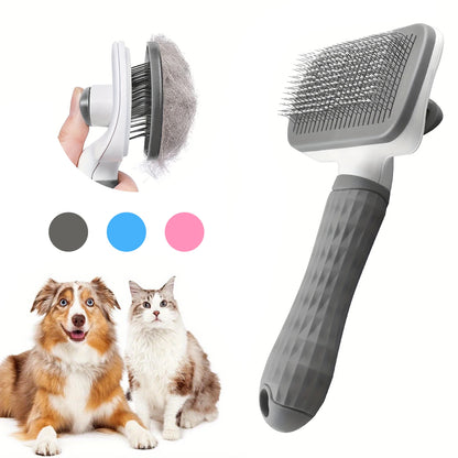 Brosse de toilettage autonettoyante pour animaux de compagnie