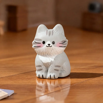 ミニ猫の置物樹脂装飾