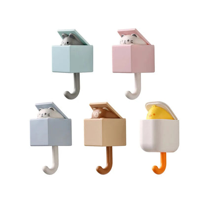 Cartoon Cat Hook Wall
