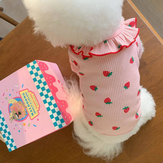Strawberry Sweetheart Dog Sweater