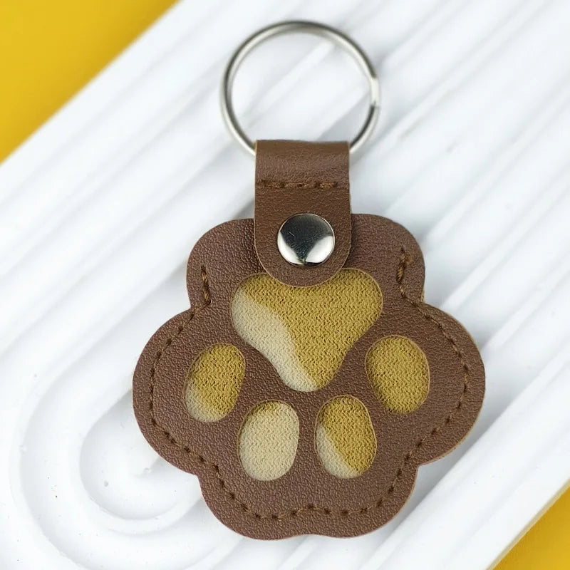 Porte-clés souvenir de cheveux de patte d’animal de compagnie