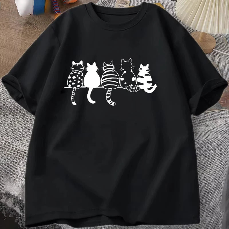 Cute Cat Theme T-Shirt