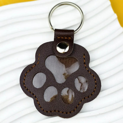 Porte-clés souvenir de cheveux de patte d’animal de compagnie