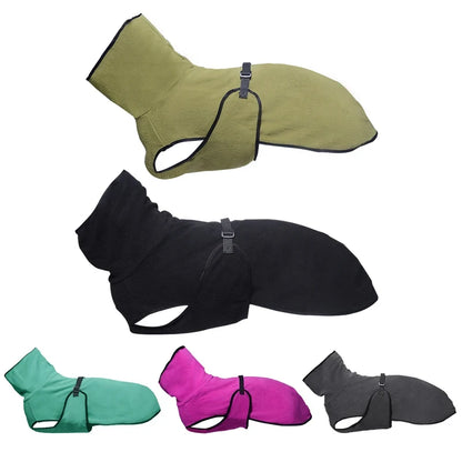 High-Neck Dog Coat with Adjustable Back Strap