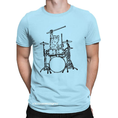 Cat Playing Drums Fun Shirt